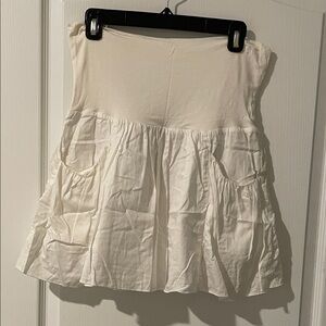 Armani Exchange White Mini Skirt
